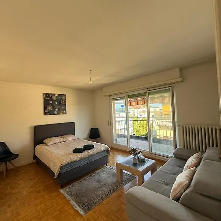公寓 Lumineux Avec Vue Sur Le Et Terrasse 洛桑